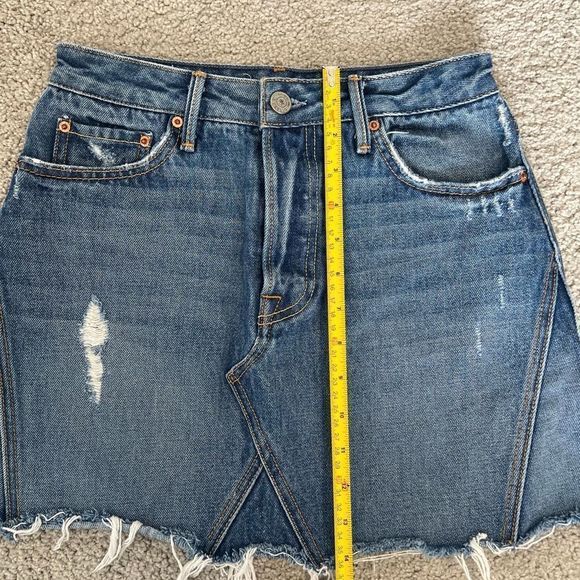 GRLFRND Distressed Denim Mini Skirt  ‘Eva’ - Picture 11 of 12